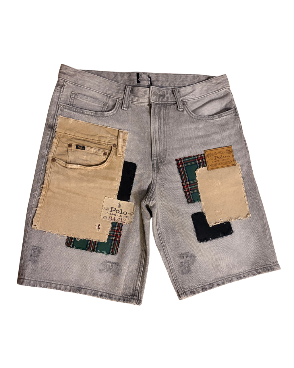 Patchwork Denim shorts